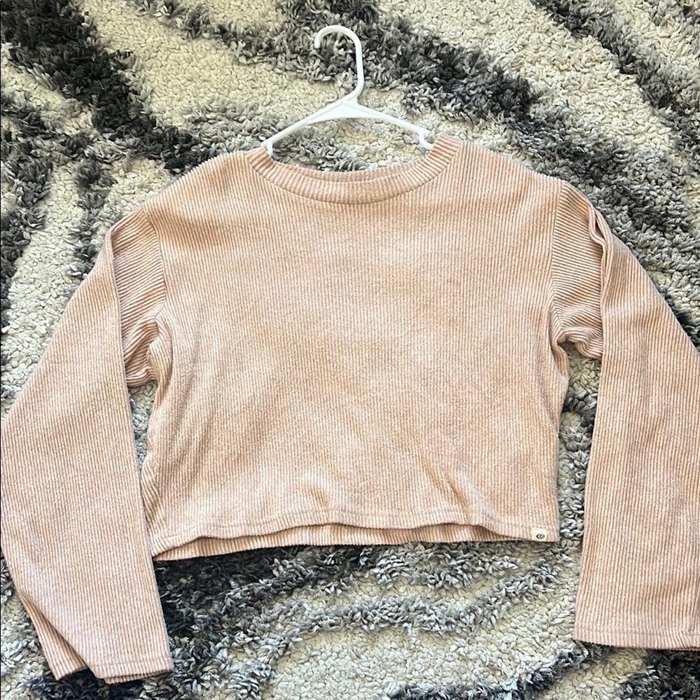 Women's Ribbed Long Sleeve Top - Pink